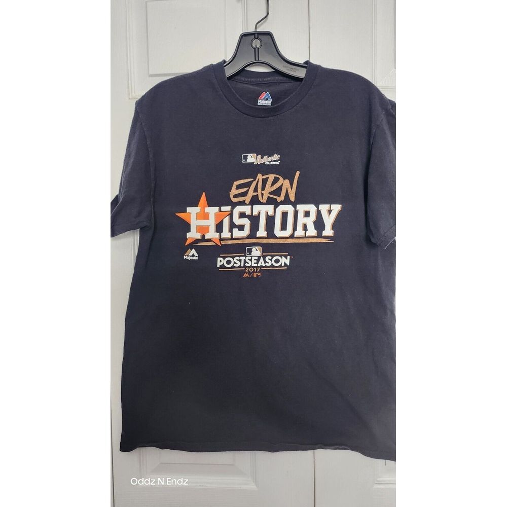 Majestic MLB 2017 Postseason‎ Earn History T-Shirt M Black